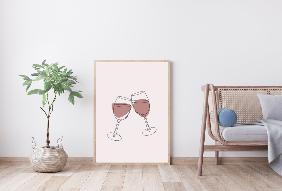 PRINTABLE WINE ART Instant Download Art Printable Cheers | Etsy