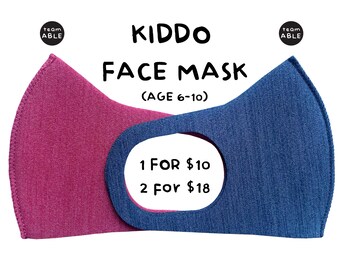 Kiddo (6-10 ans) Masque confortable réutilisable