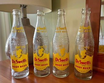 Dr. Swett's Root Beer Bottles. Set of Four Bottles, Vintage Bottles, Dr. Swett's, Old Bottles, Vintage Bottles, Collectible Glass, Root Beer