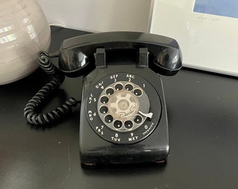 Details about / Vintage Rotary Phones Black