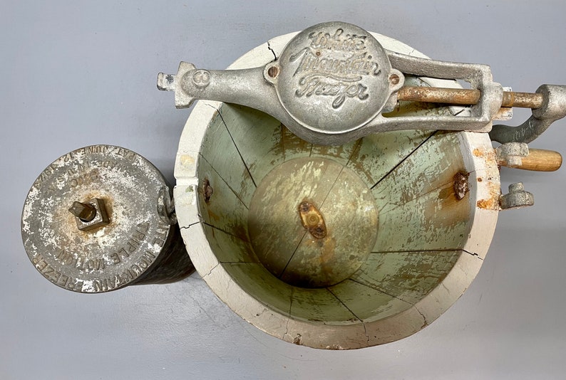 Vintage Ice Cream Maker White Mountain Ice Cream Freezer Etsy