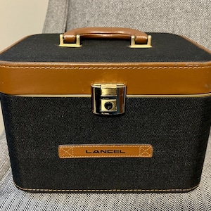 Suitcase, Luggage, Vintage Train Case, Vintage Suitcase, Vintage Luggage, Carry On Luggage, Makeup Case, Lancel Paris Train Case, French Bag