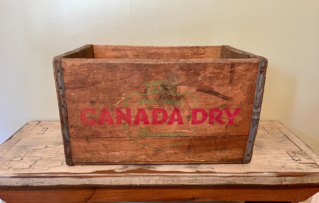 Canada Dry Crate Canada Dry Canada Wood Crate Wooden Etsy