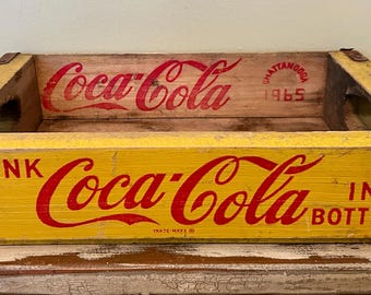 Vintage King Size Coca Cola Crate Los Angeles Brown Coke Box 1964