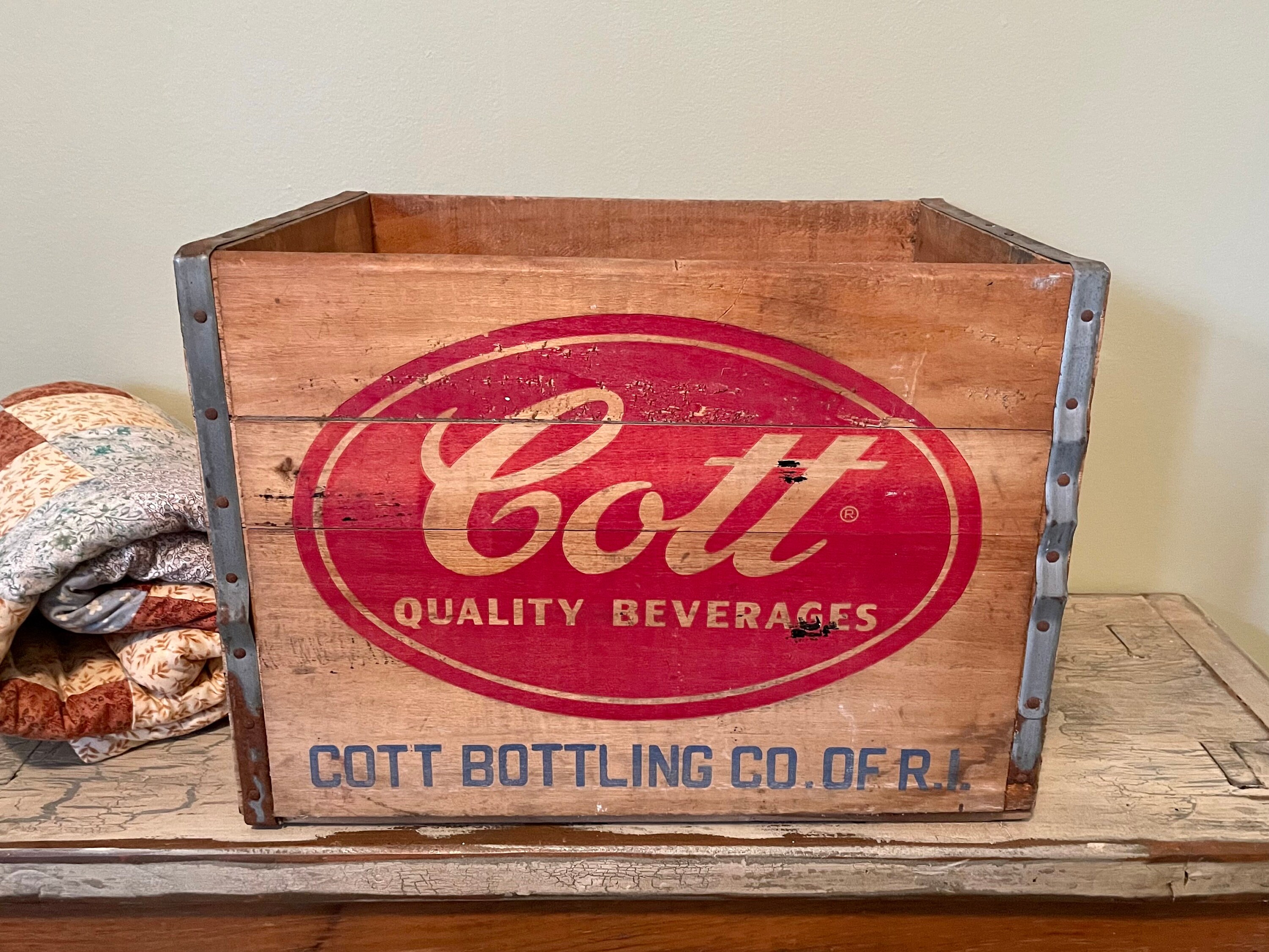 Cott, Cott Beverage Crate, Vintage Crate, Vintage Cott Beverage Crate