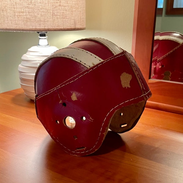 Football Helmet, Vintage Football Helmet, Wrestling Helmet, Sport Memorabilia, Football, Boy's Room Decor, Vintage Helmet, Vintage Football