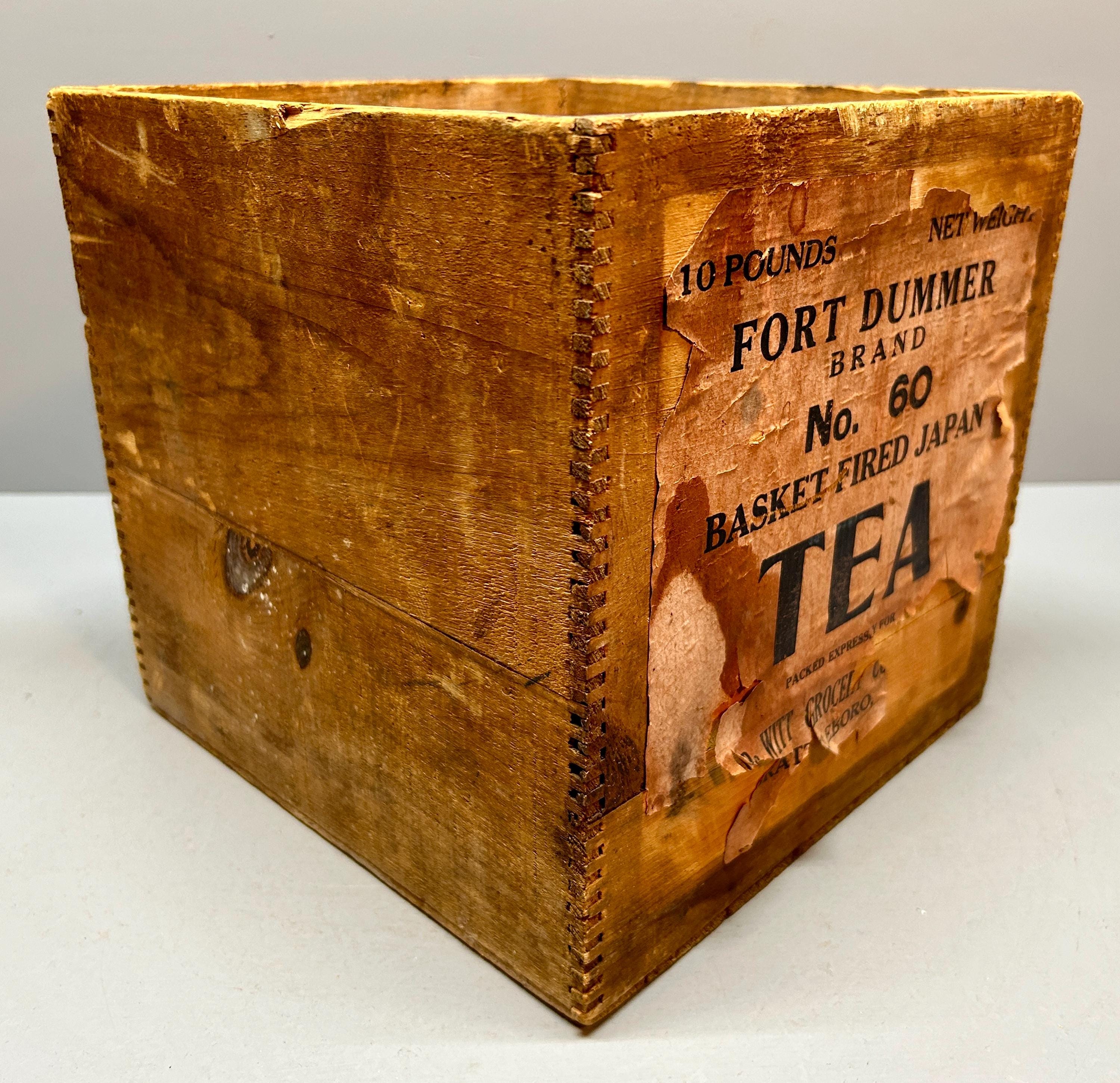 Vintage Tea Crate, Tea Crate, Japan Tea Crate, Fort Dummer Vintage Tea Crate, Tea Crate, Japan Tea Crate, Fort Dummer