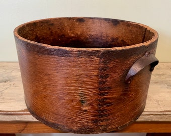 Vintage Dry Measure, Dry Measure, Grain Bucket, Antique Dry Measure, Bentwood, Medium Size Dry Measure, Kitchen Storage, Wooden Planter