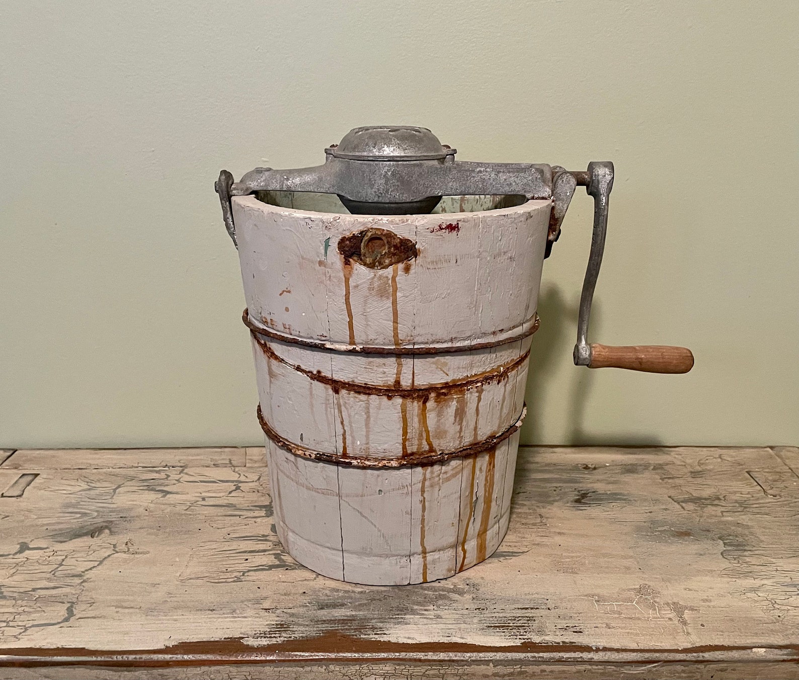 Vintage Ice Cream Maker White Mountain Ice Cream Freezer Etsy