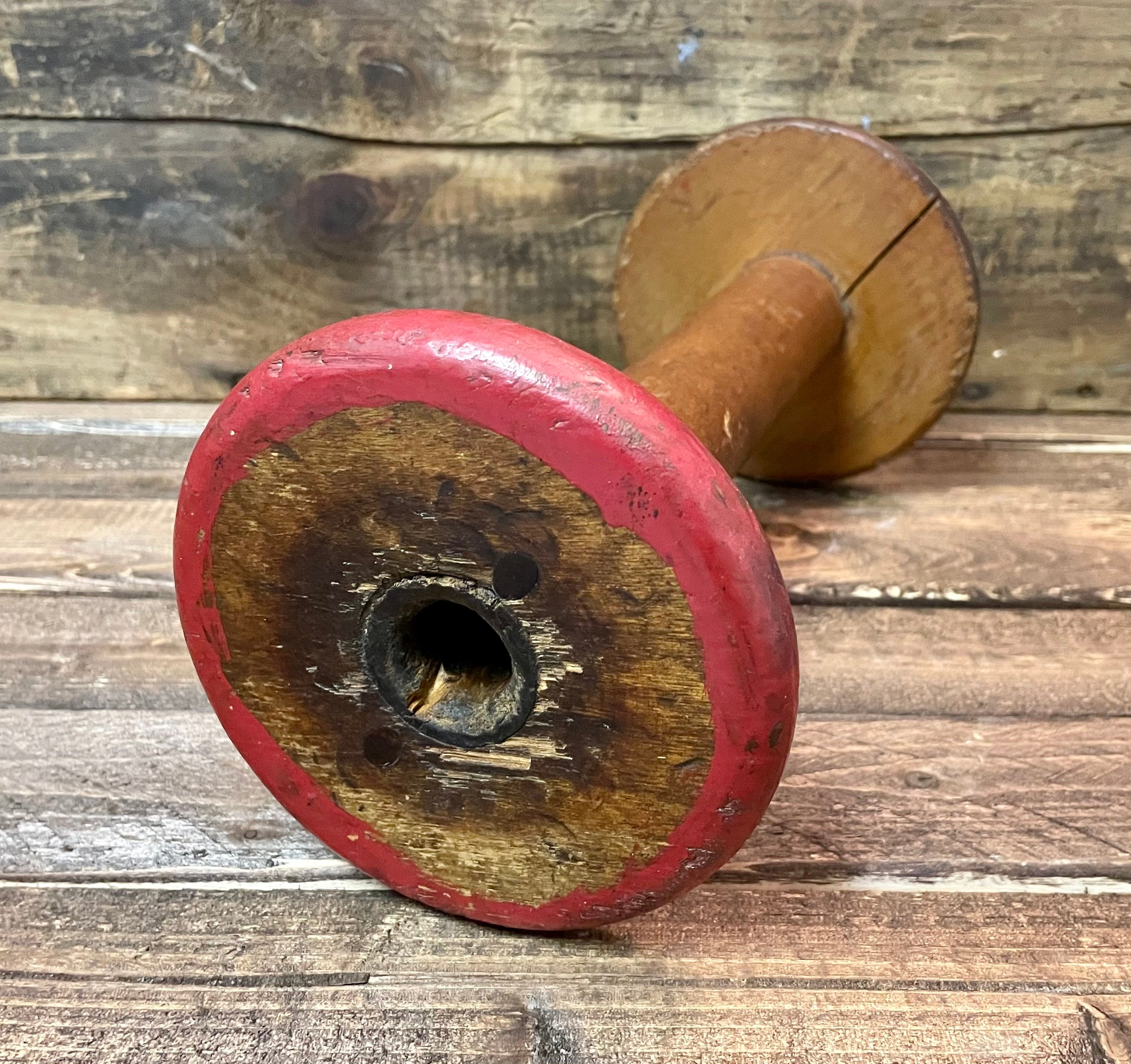 Vintage Wood Textile Spool Bobbin Etsy