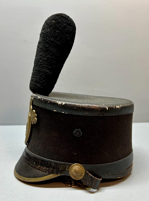 West Point, Vintage West Point Cadet Shako Hat, Marching Band, Naval Academy, Annapolis West Point Naval Academy Hat, Military Dress Hat View 5
