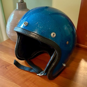 Vintage 70s Motorcycle Helmet - Etsy