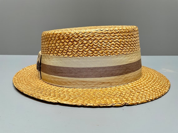 Skimmer Boater Hat, Boater's Hat, Boater's Straw … - image 3