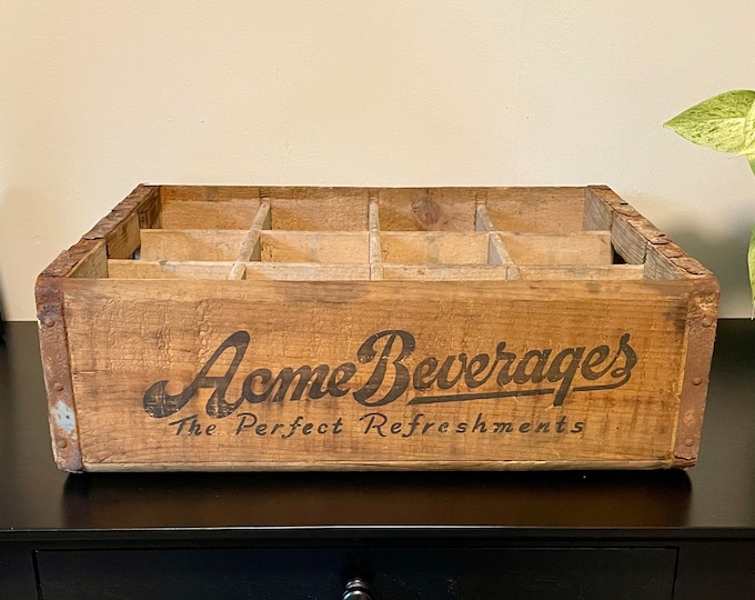 Acme Beverages, Acme Beverage Crate, Winooski, Vermont, 1947, Wood