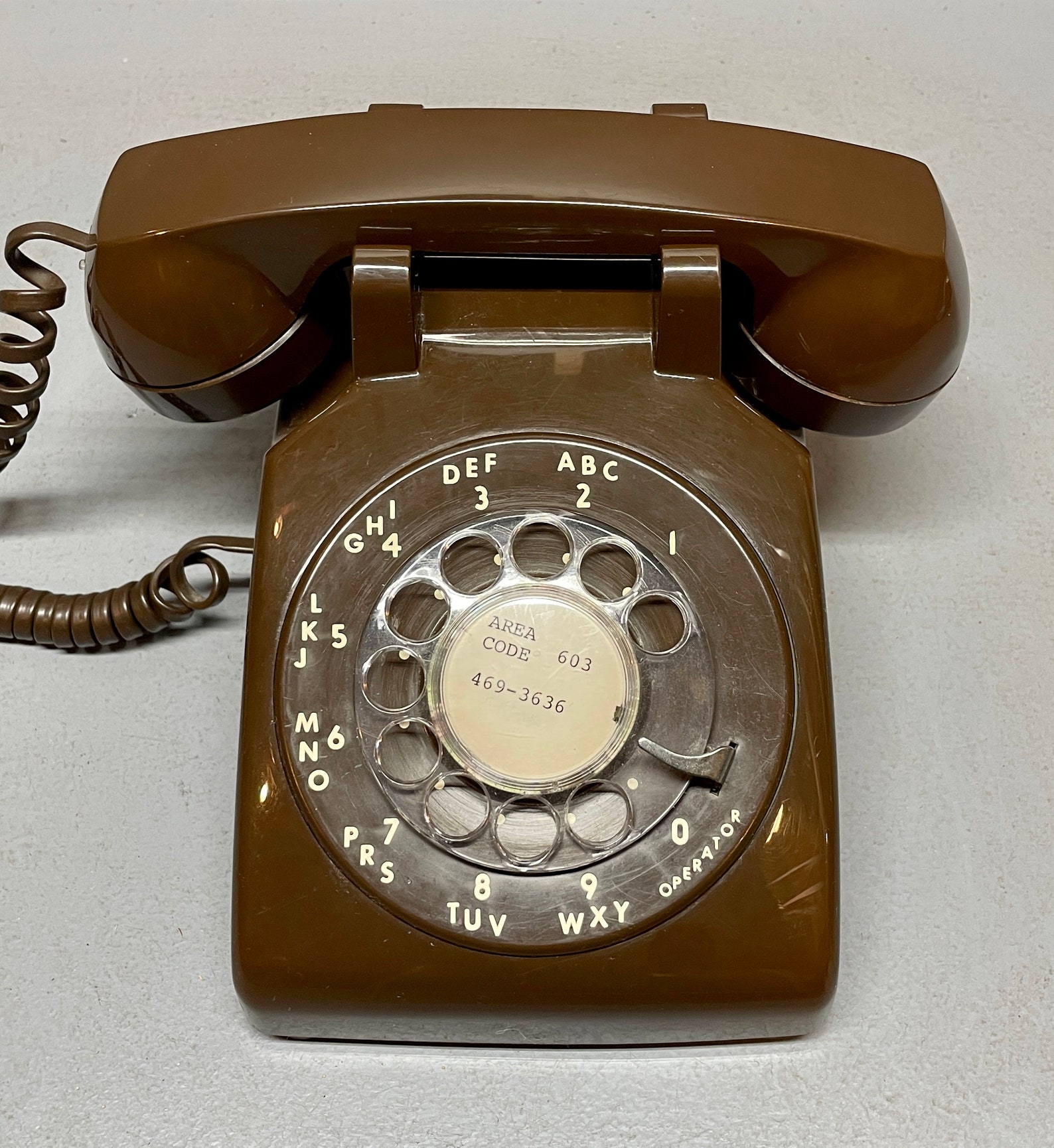 Vintage Brown Telephone Brown Rotary Dial Telephone Vintage Etsy