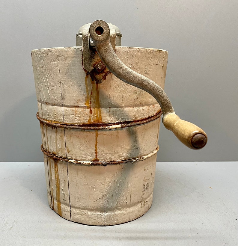 Vintage Ice Cream Maker White Mountain Ice Cream Freezer Etsy