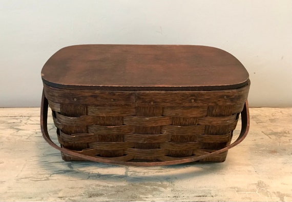 Picnic Basket, Gathering Basket, Wicker Basket