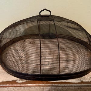Vintage Wire Mesh Food Cover, Food Cover, Shoo Fly Cover, WIRAX Wire Food Cover, Shoo Fly, Fly Screen Cover, English Food Cloche, Farmhouse