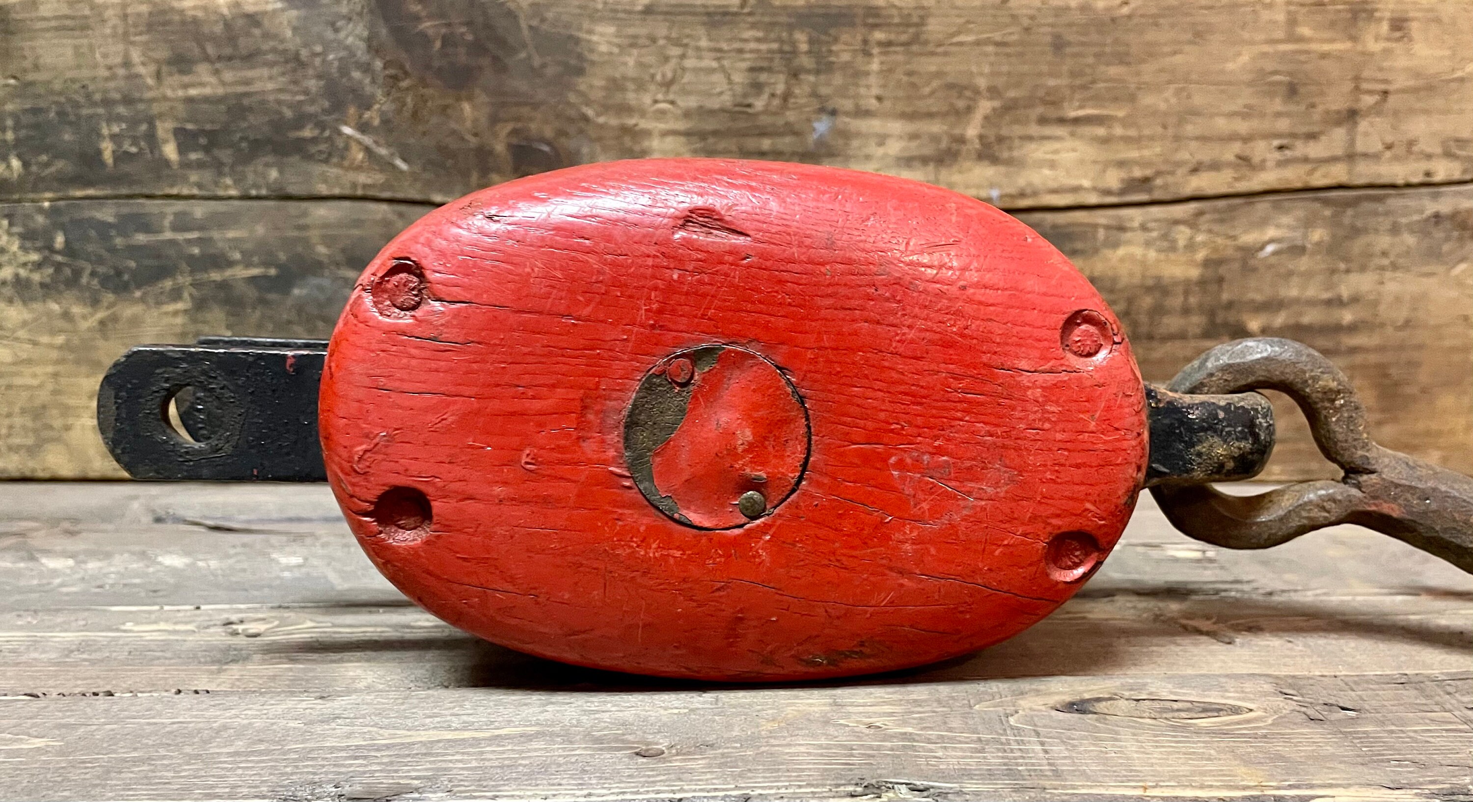 Vintage Wooden Pulley / Block and Tackle Etsy