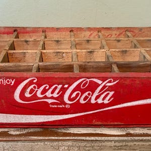 Coca Cola, Vintage Coca Cola Crate, Red Coca Cola Crate, Soda Crate, Vintage Crate, Beverage Crate, 1979 Coca Cola Crate, Wet Bar Decor
