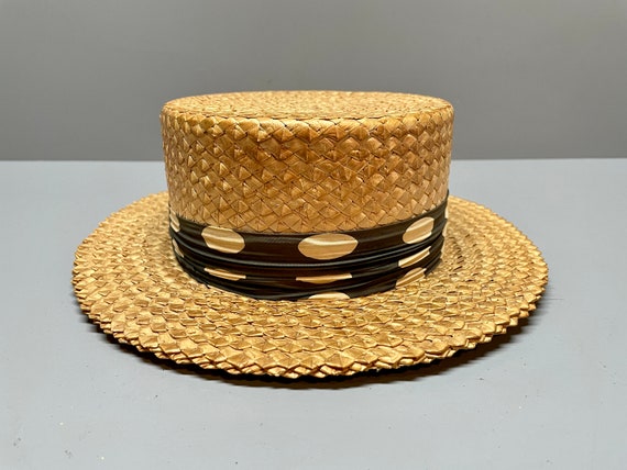 Skimmer Boater Hat, Boater's Hat, Boater's Straw … - image 2