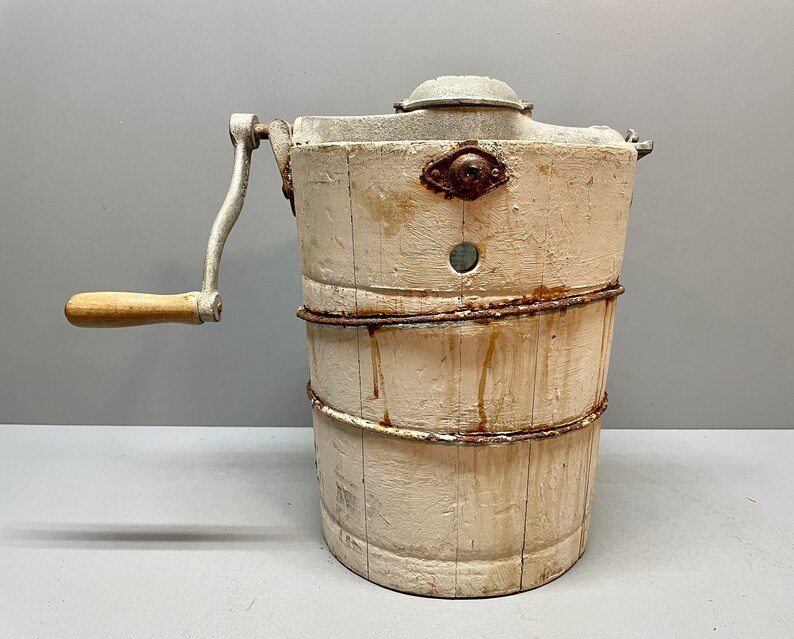 Vintage Ice Cream Maker White Mountain Ice Cream Freezer Etsy