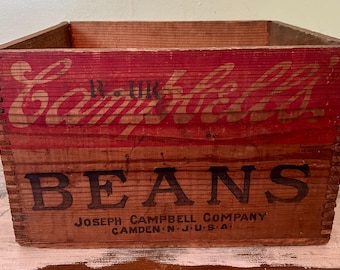 Antique Wooden Campbell's Soup Crate - Etsy