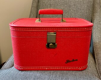 Suitcase, Luggage, Vintage Train Case, Vintage Suitcase, Vintage Luggage, Starlite Train Case, Makeup Case, Vintage Train Case, Artist Case