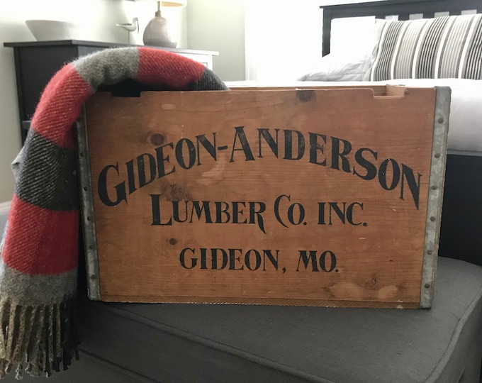 Gideon Anderson Lumber Vintage Crate Etsy