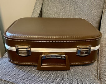 Vintage Suitcase, Vintage Luggage, Suitcase, Luggage, Brown Luggage, Old Suitcase, Old Luggage, Vintage Travel Case, Travel Bag, Travel Case