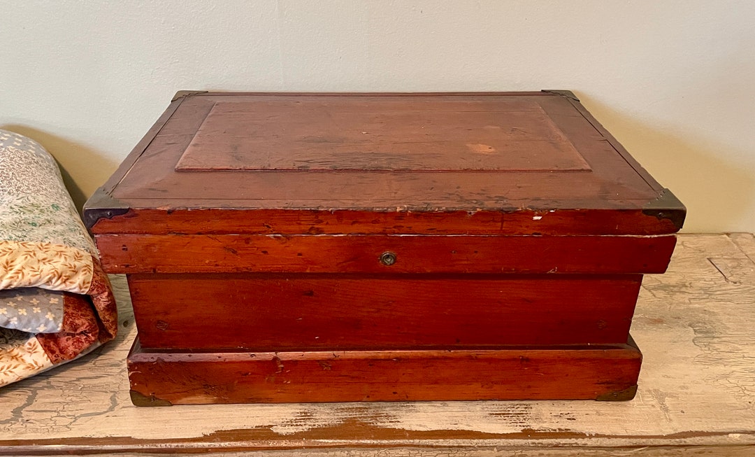 Primitive Chest, Storage Chest, Tool Chest, Tool Box, Vintage Wood