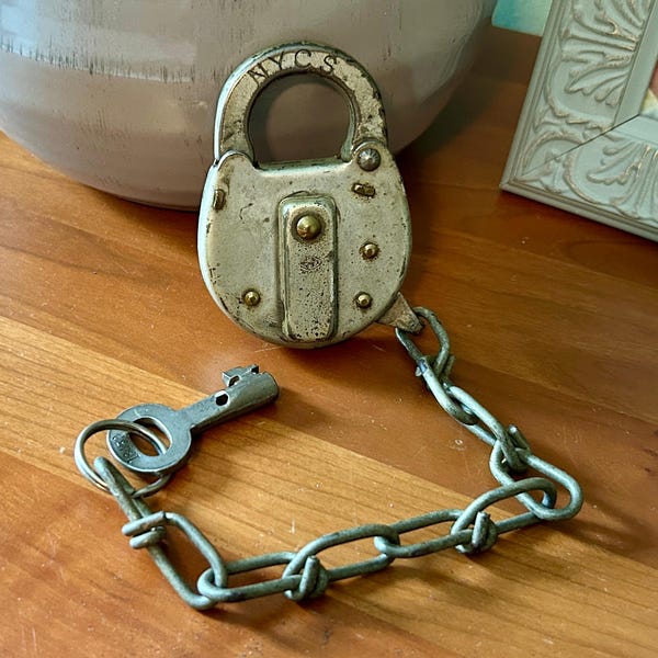 Vintage Railway Padlock - Etsy
