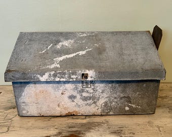 Vintage Mailbox, Mailbox, Galvanized Steel Mailbox, Vintage Post Box, Heavy Duty Mailbox, Old Mailbox, Horizontal Mailbox, House Mailbox
