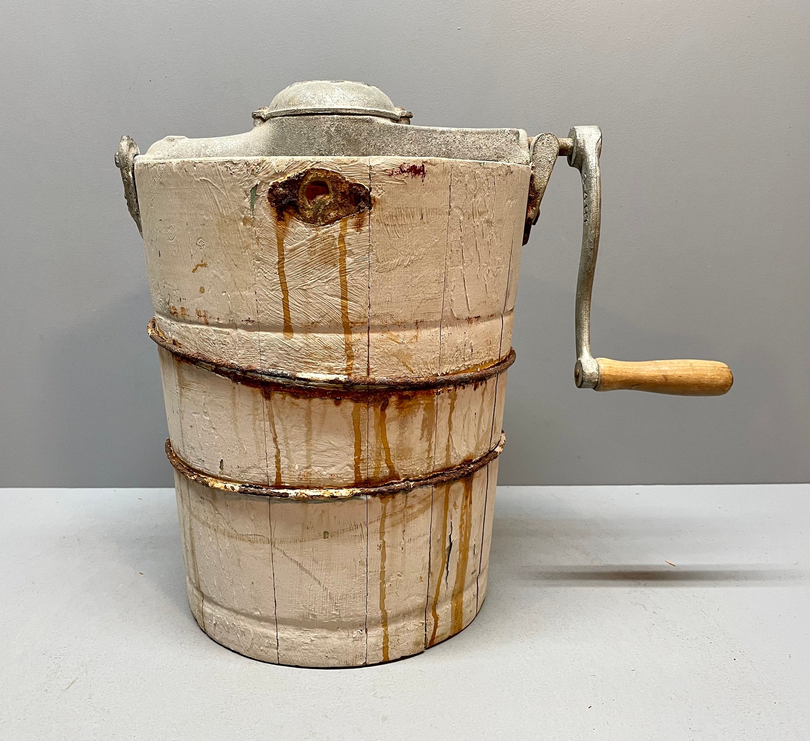 Vintage Ice Cream Maker White Mountain Ice Cream Freezer Etsy