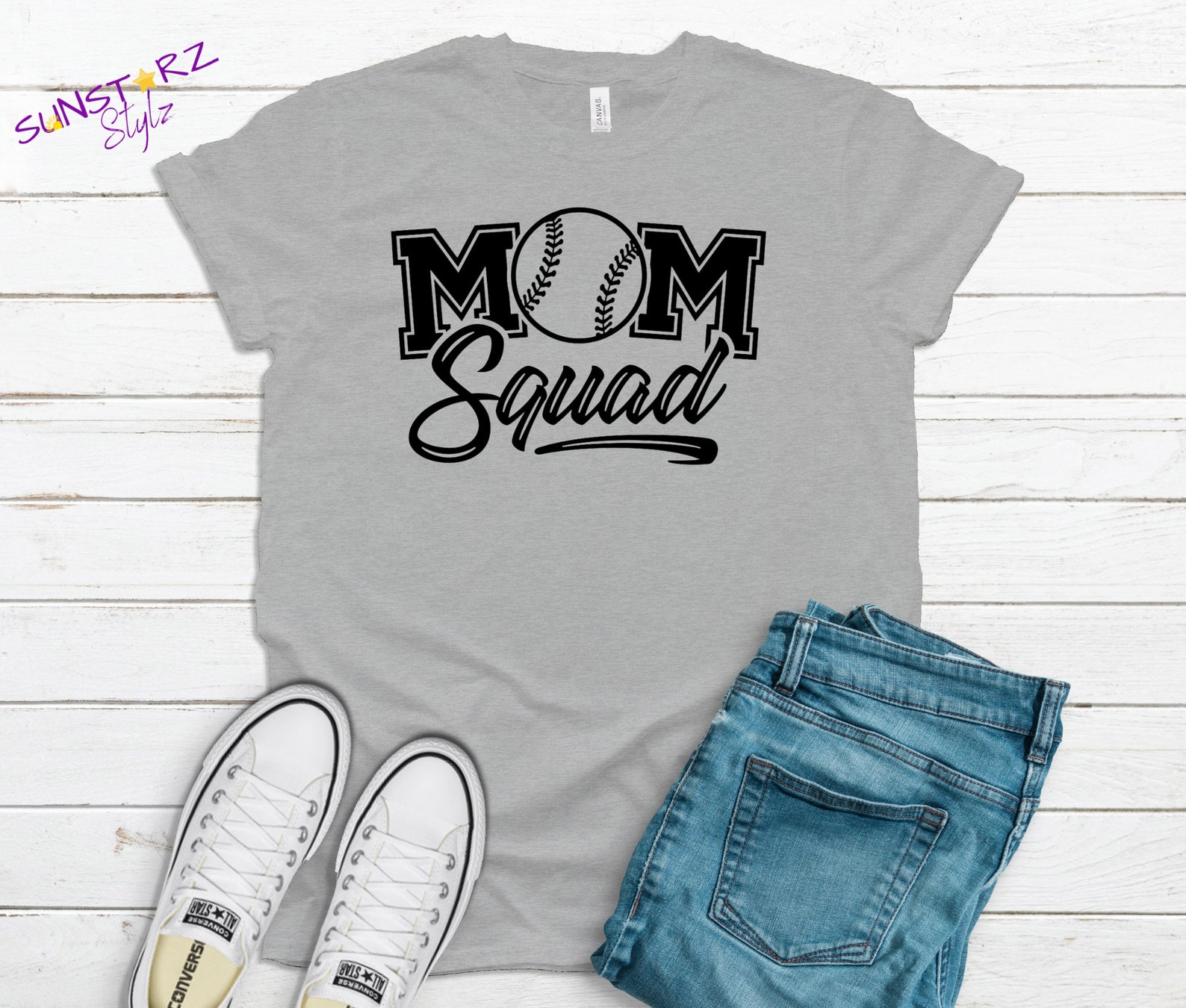 Custom Tshirt/ Baseball Mom Squad Shirt/ Baseball Shirt/ Etsy
