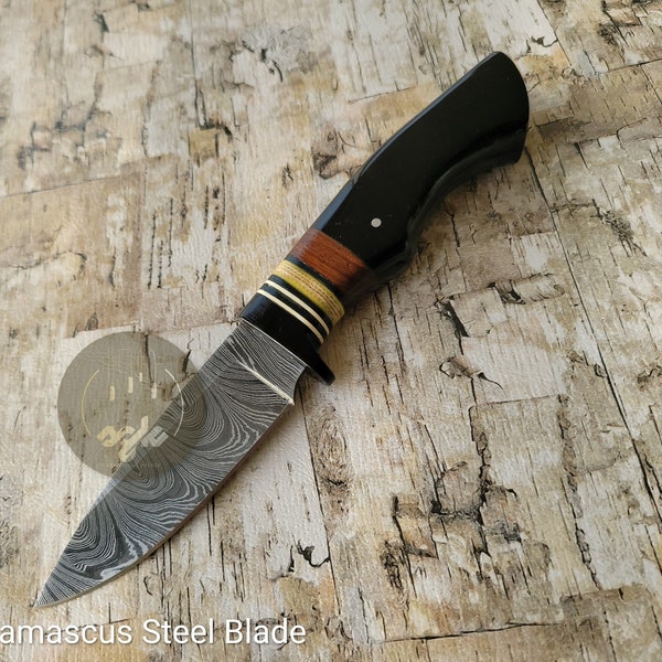 Handmade 8.75" Damascus Steel Fixed Blade EDC Knife/Camping Knife/Best Gift For Him/Birthday Gift/ Gift for Dad