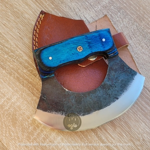 6 inch Handmade High Carbon Ulu Knife with Leather Sheath: Best Gift for Him/Her on Christmas/ Birthday/Father&#39;s day/Anniversary