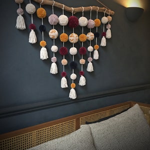 Extra Large Bold Pom Pom Wall Hanging | FREE SHIPPING