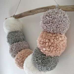 Grey and Pastel Garland Wall Hanging | FREE SHIPPING