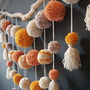 Extra Large Neutral Pom Pom Wall Hanging FREE SHIPPING image 4