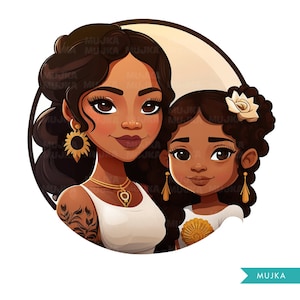 Día de las Madres Png, Arte del Día de la Madre, Clipart madre e hija latina, png familiar, diseños de sublimación de mamá, stickers de mamá, latinoamericano