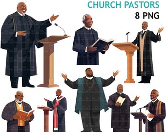 Pastor PNG, Preacher Clipart, Bible reading, Senior Religious Black man of faith, Planner sticker, Deacon, Christian Designs, Bible vibes