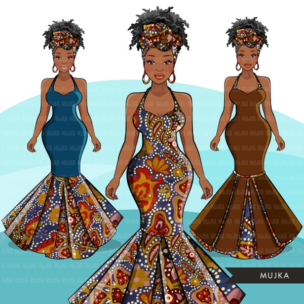 African woman png, African dress, black woman traditional pattern Sublimation designs digital download for Cricut clipart