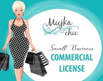 Commerial License for MUJKA CHIC digital download cliparts, Craft and Sublimation Graphics for Cricut & Cameo, Business use