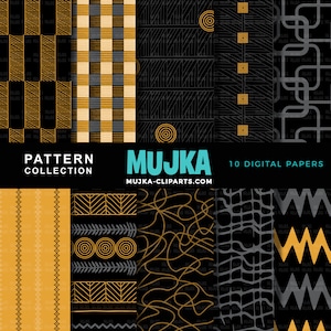 Masculine digital papers, men&#39;s digital patterns, seamless scrapbook papers, black and gold digital papers, father&#39;s day, new year papers