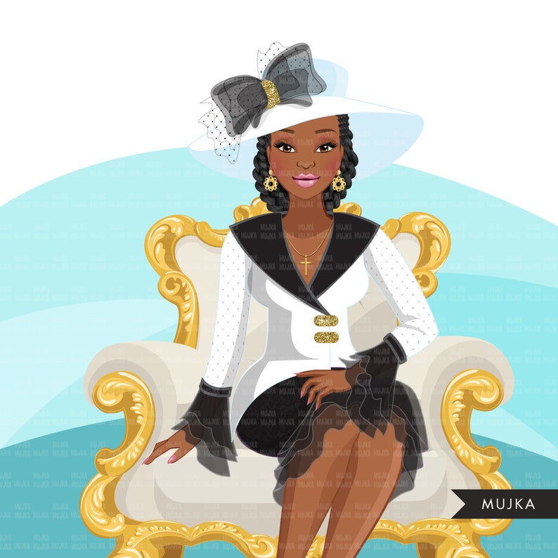 Church Clipart Church Ladies Png Faith Clipart Black Woman - Etsy Singapore