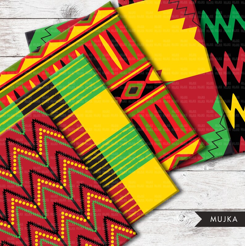 African Pattern Paper African Digital Papers, African Patterns, Juneteenth Digital Patterns ...
