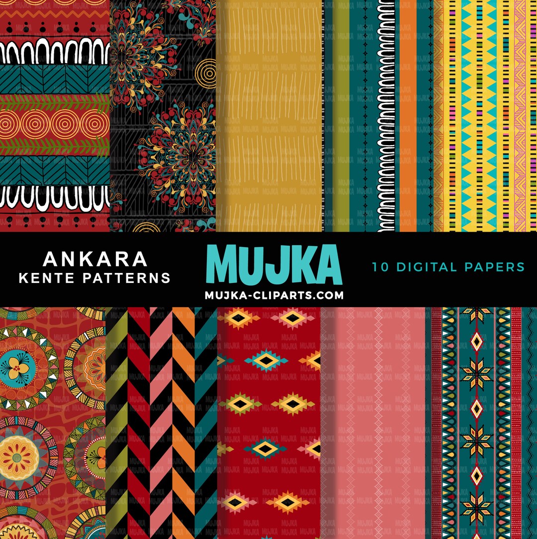 African Pattern Paper African Digital Papers, African Patterns, Ankara Kente Wax Patterns ...