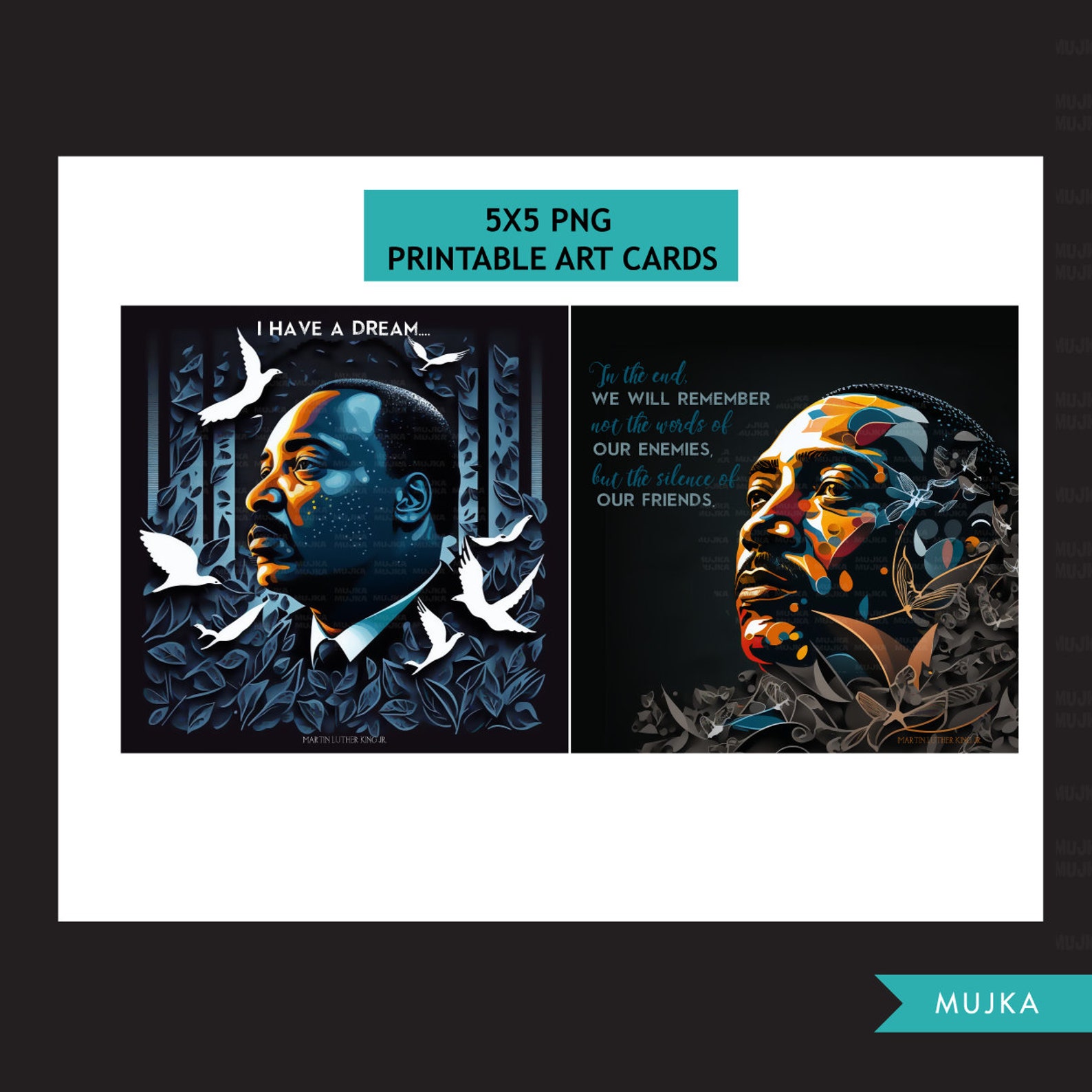 Black History PNG, MLK Png, MLK Art, Black History Card, Black History ...
