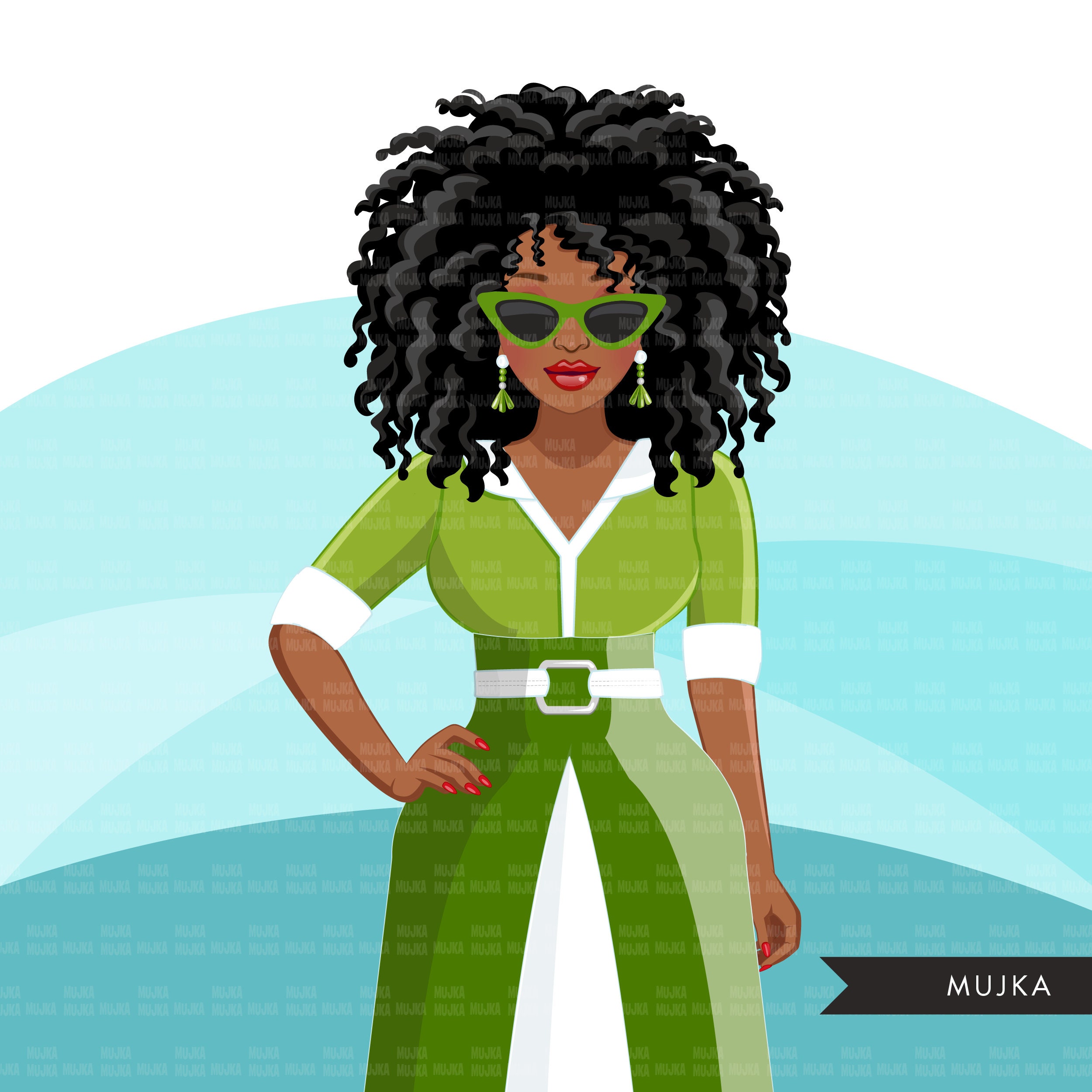 Clipart de moda, gráficos de mujer negra, vestido verde, hermanas, amigas,  diseños de sublimación de hermandad descarga digital para Cricut - Etsy  México, image size:2500x2500